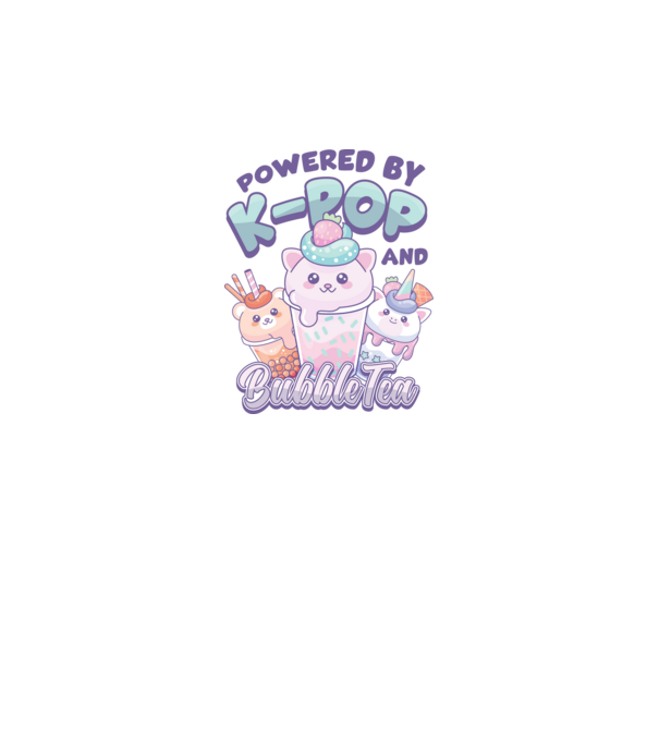 K-POP BUBBLE TEA model alb pe tricou