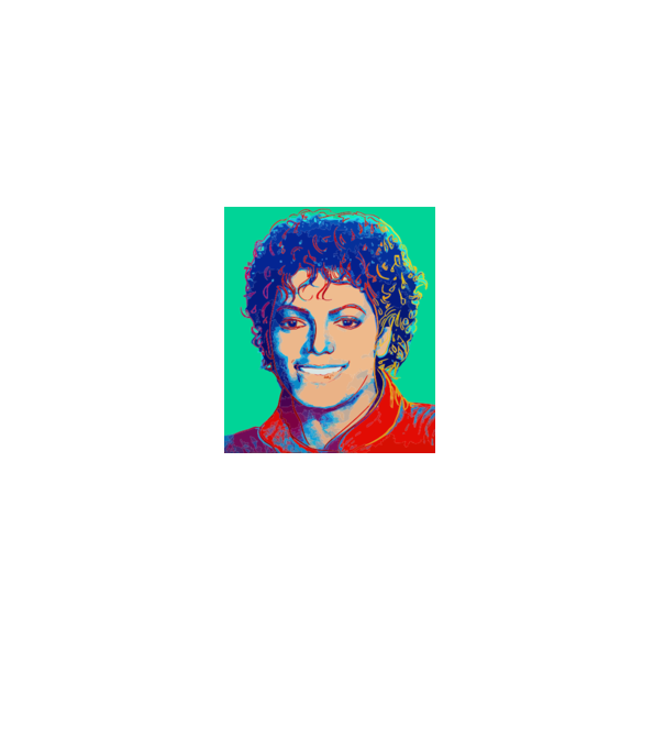 Micheal Jackson Art model alb pe tricou