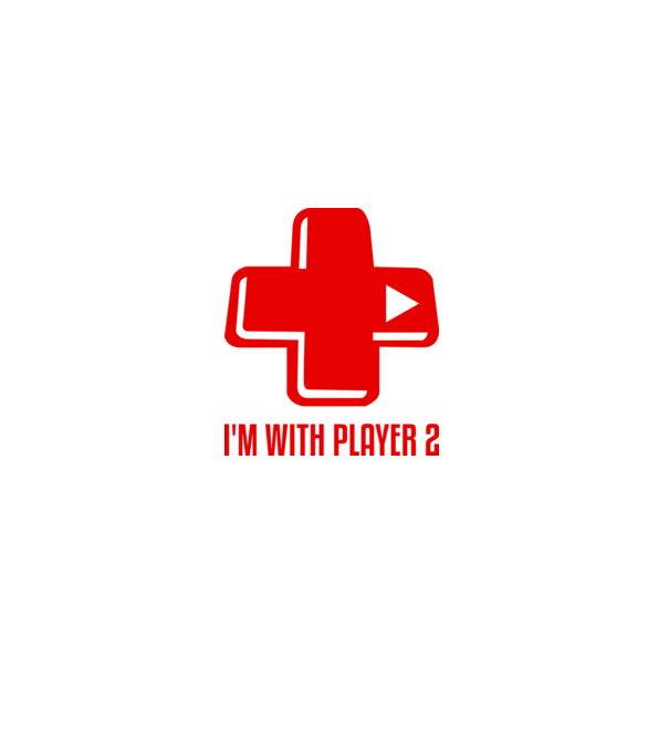 player 2 model alb pe tricou