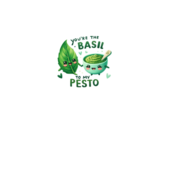 Basil to my Pesto model alb pe tricou