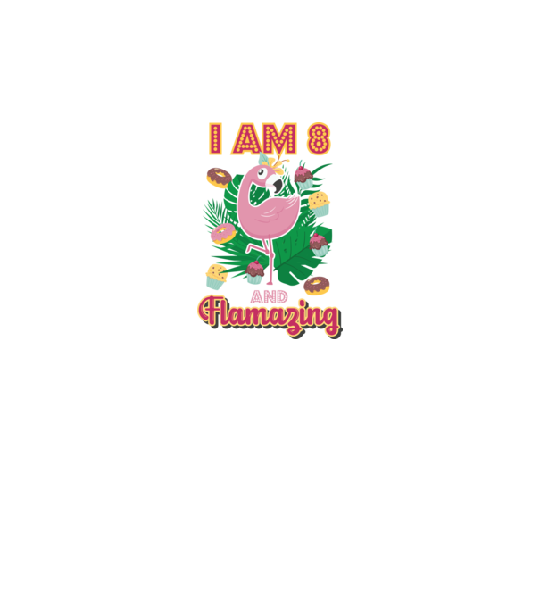 FLAMAZING Birthday 8 Years old model alb pe tricou