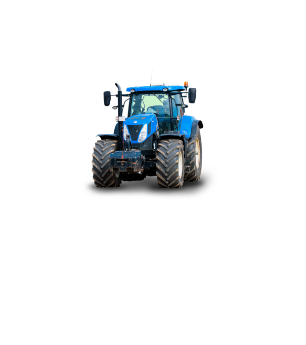 TRACTOR model alb pe tricou