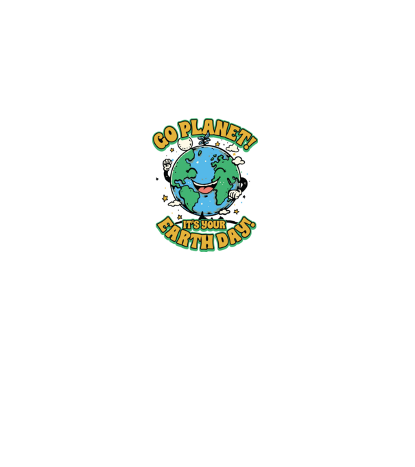 Go planet model alb pe tricou