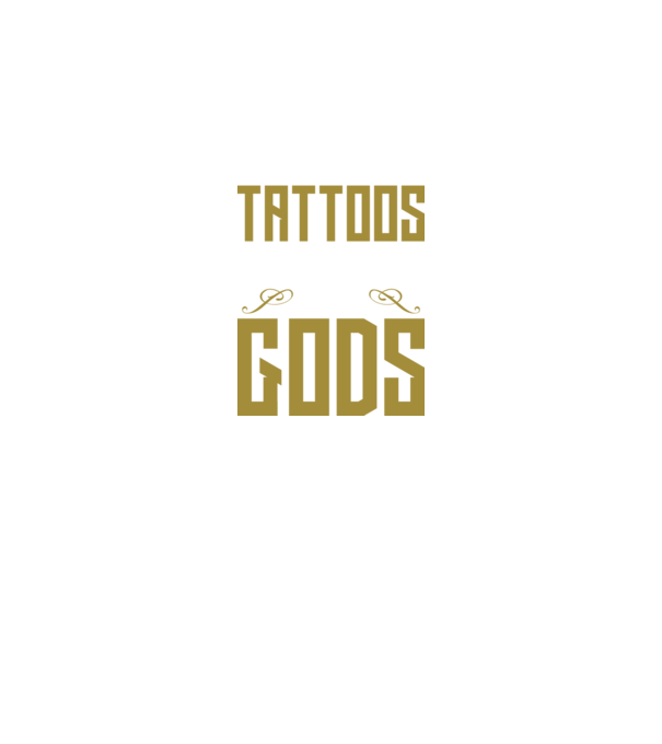 A man without tattoos is invisible to the gods model negru pe tricou