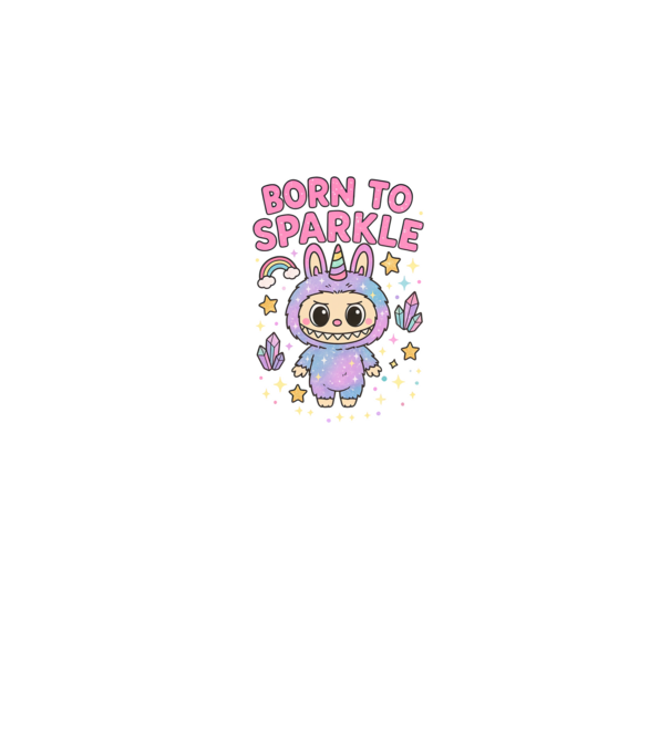 Born to sparkle model negru pe tricou