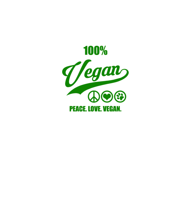 100% vegan model negru pe tricou