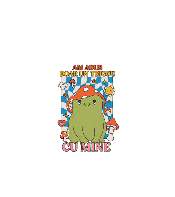 am adus doar un tricou cu mine! model verde de măr pe tricou