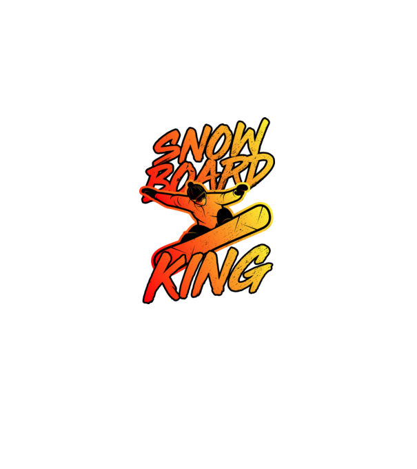 snowboard king model negru pe tricou