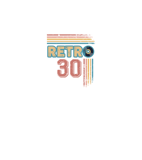 Retro 30 Birthday model alb pe tricou