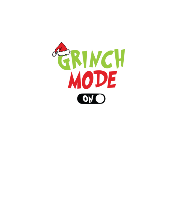 Grinch Mode model alb pe tricou