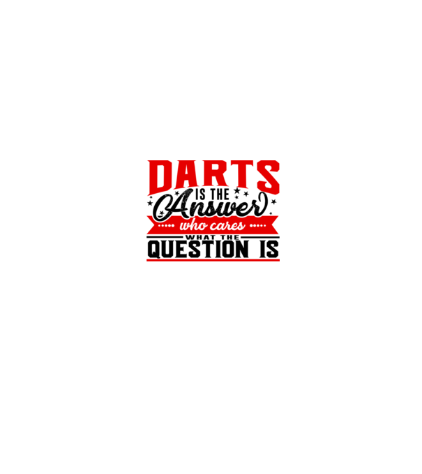 Sport is the answer DARTS model alb pe tricou