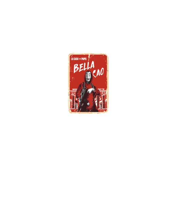 bella ciao poster retro model negru pe tricou