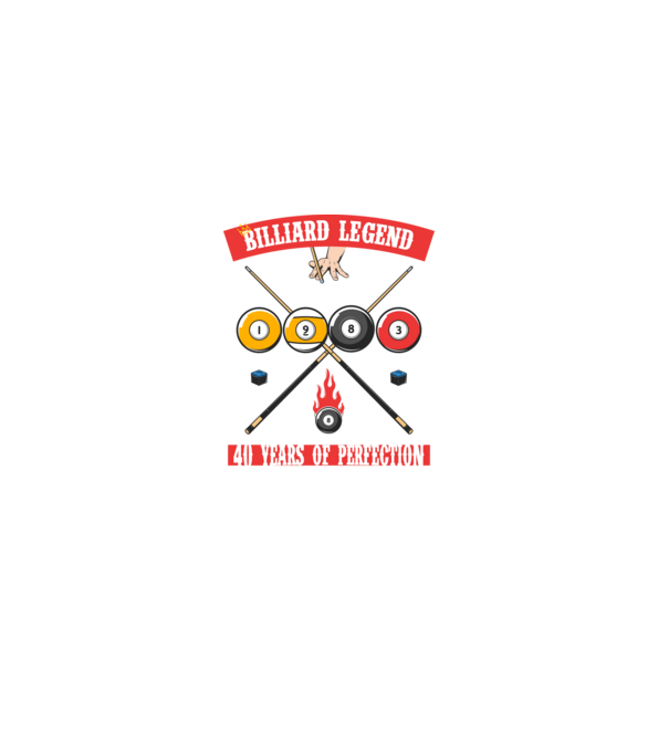 Billiard legend born in 1983 model negru pe tricou