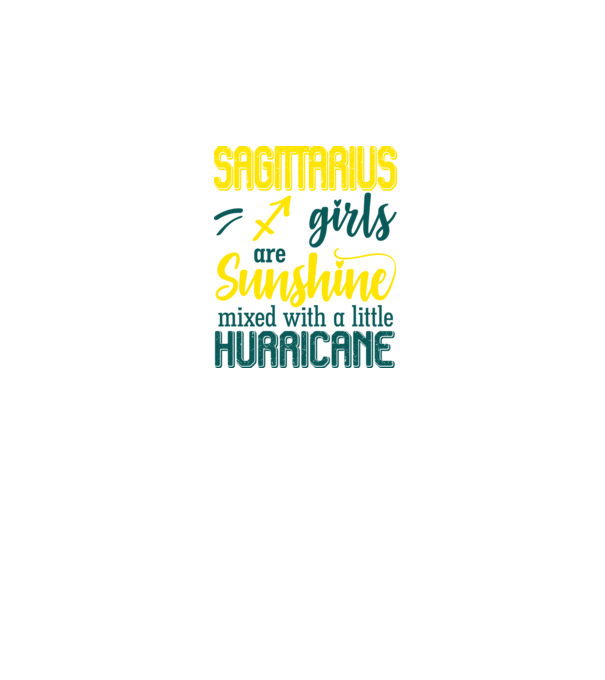 Sunshine with Hurricane SAGITTARIUS model negru pe tricou