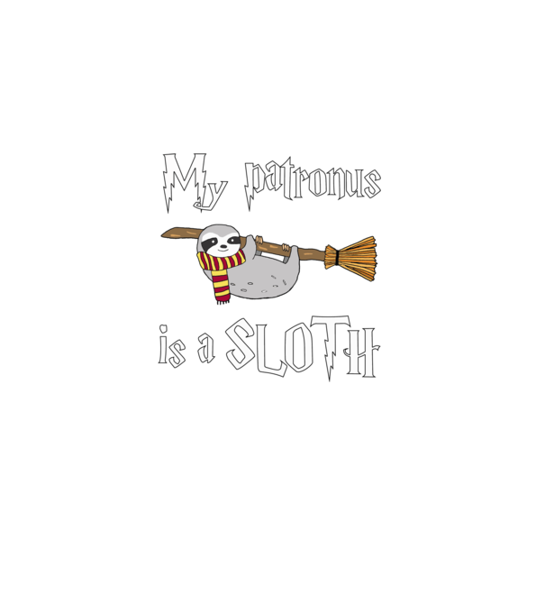 my patronus is a sloth model negru pe tricou