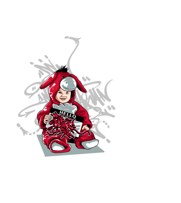Graffiti model negru pe tricou
