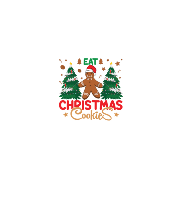 Life is short - eat christmas cookies model negru pe tricou