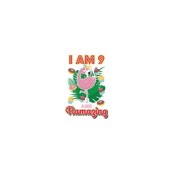 FLAMAZING Birthday 9 Years old model alb pe tricou