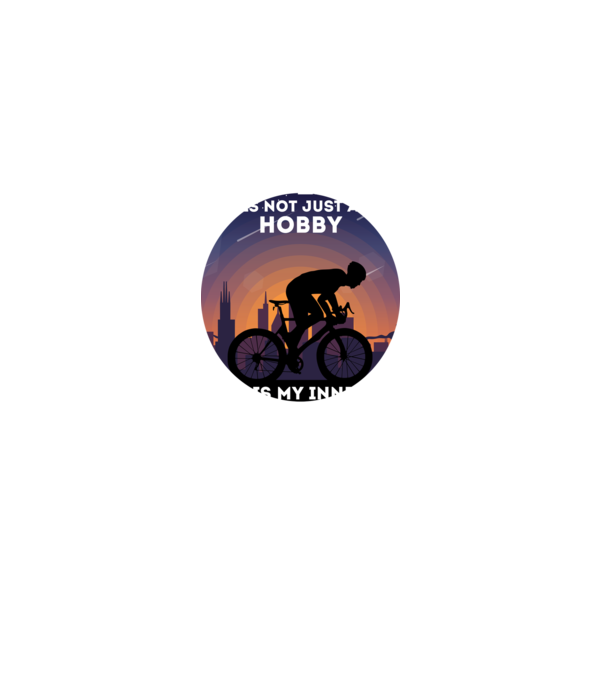 cycling is not just a hobby model negru pe tricou