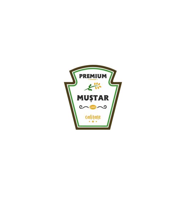 muștar premium - calitate model alb/roșu pe tricou