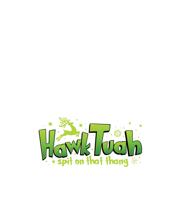 Hawk tuah xmas model alb pe tricou