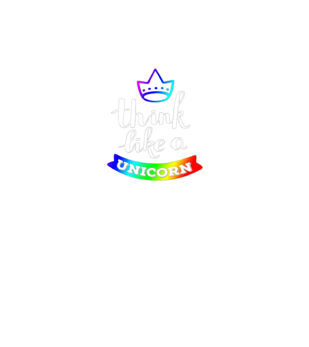 I think like a UNICORN model negru pe tricou
