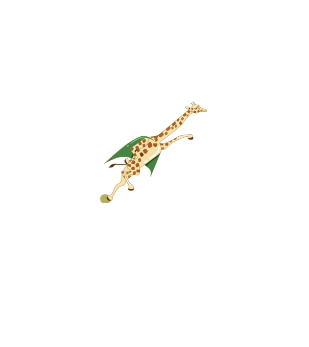 Girafă Super model alb pe tricou
