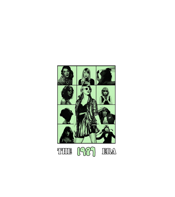 Taylor Swift ERAS green model negru pe tricou