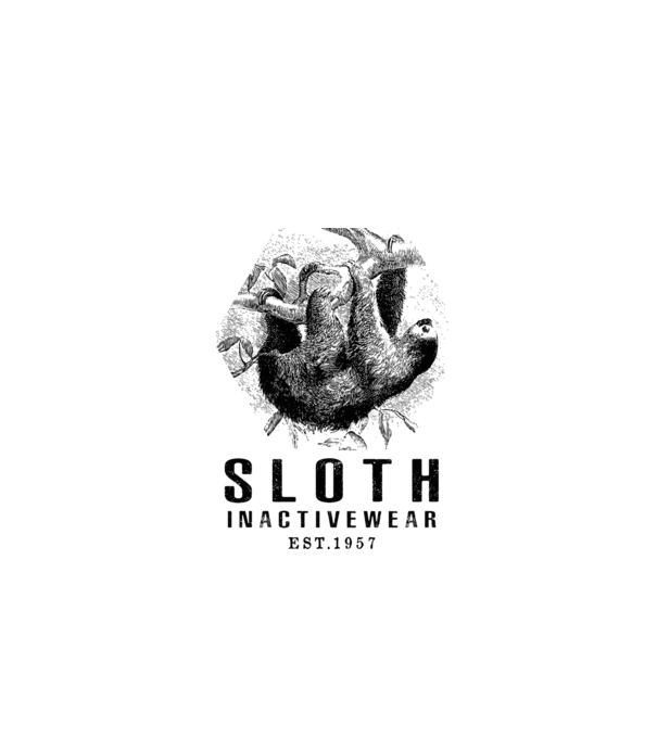 SLOTH inactive drk model alb pe tricou