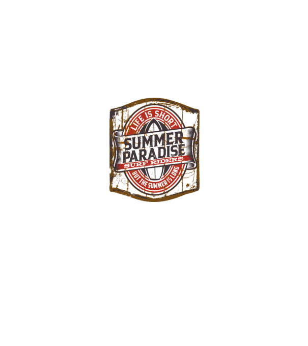 Summer Paradise model negru pe tricou