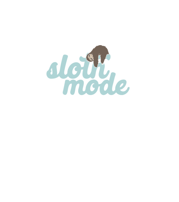 Sloth mode model alb pe tricou