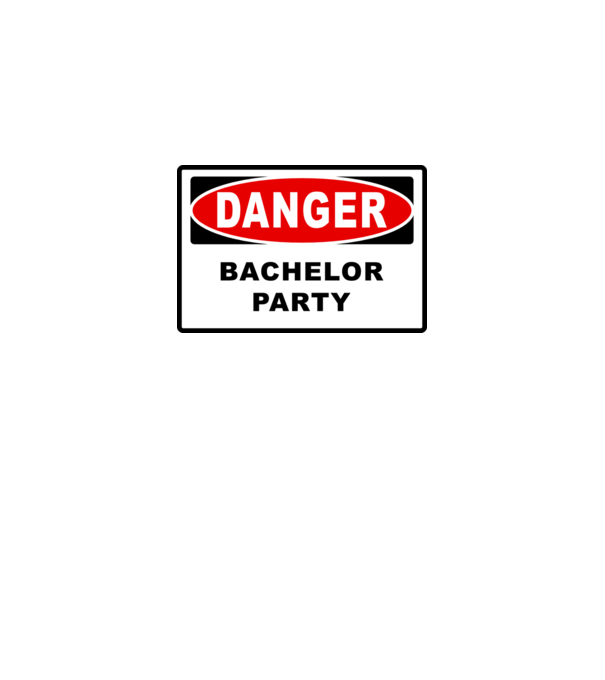Bachelor DANGER model alb pe tricou