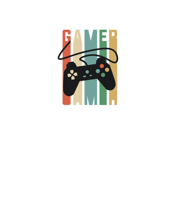 Gamer Controller model negru pe tricou