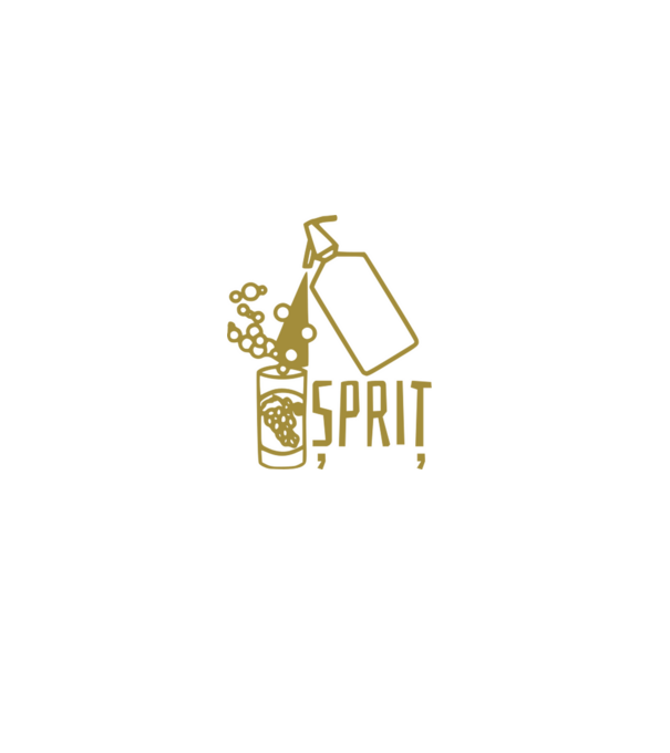 Șpriț model negru pe tricou