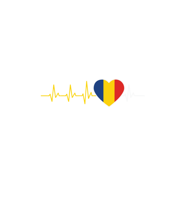 România heartbeat model negru pe tricou
