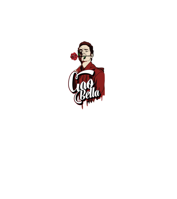 ciao bella berlin rose model negru pe tricou