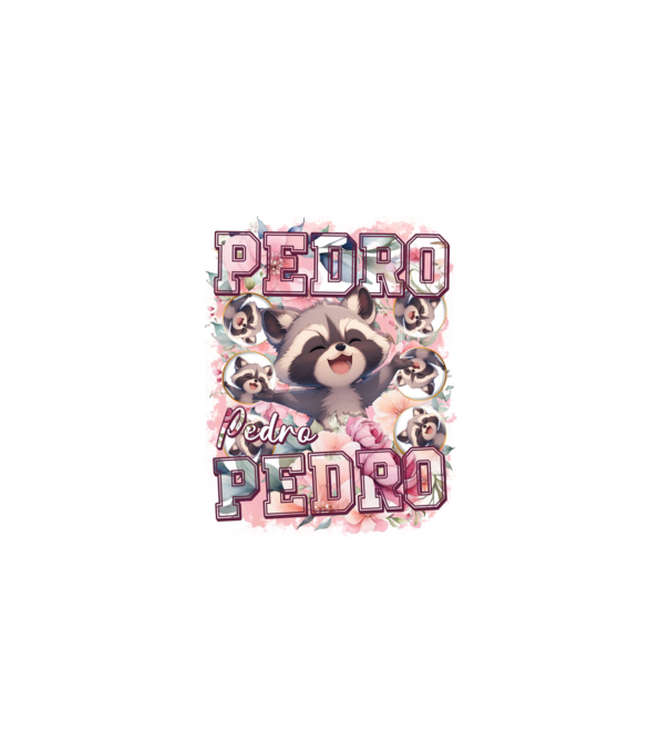 Girly Pedro model alb pe tricou
