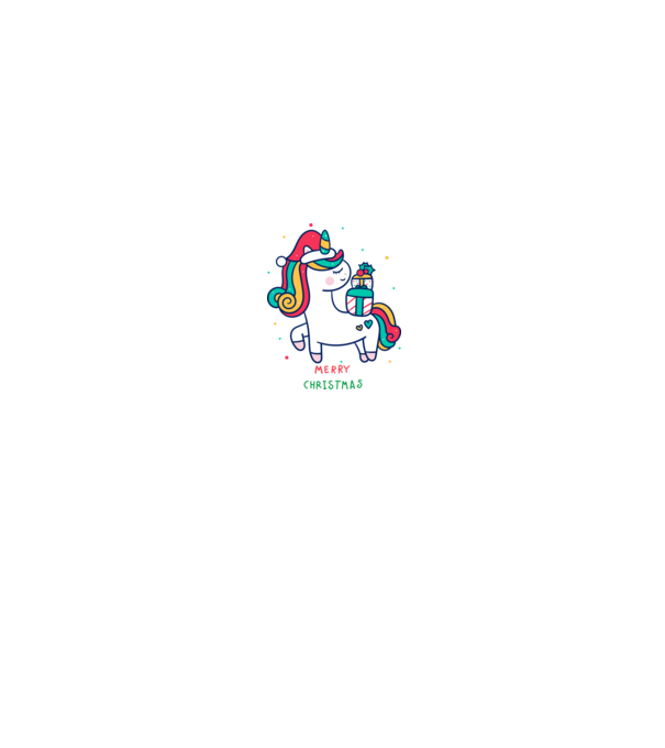 merry christmas unicorn model negru pe tricou