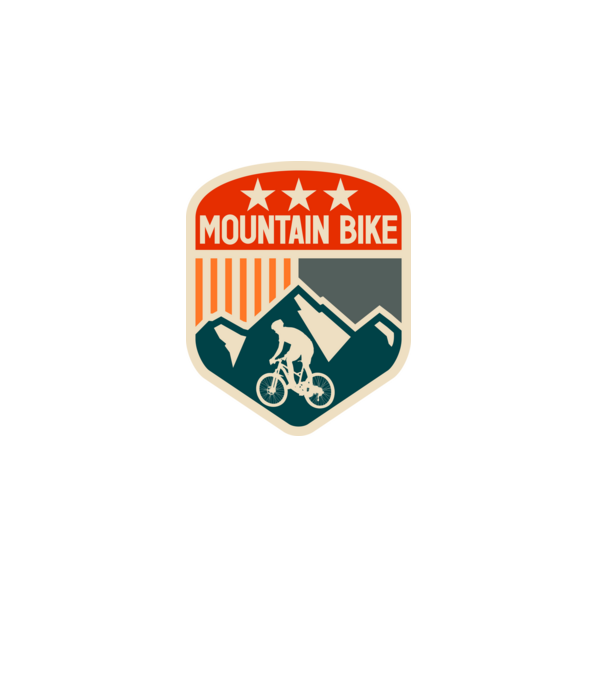 Mountain Bike model negru pe tricou