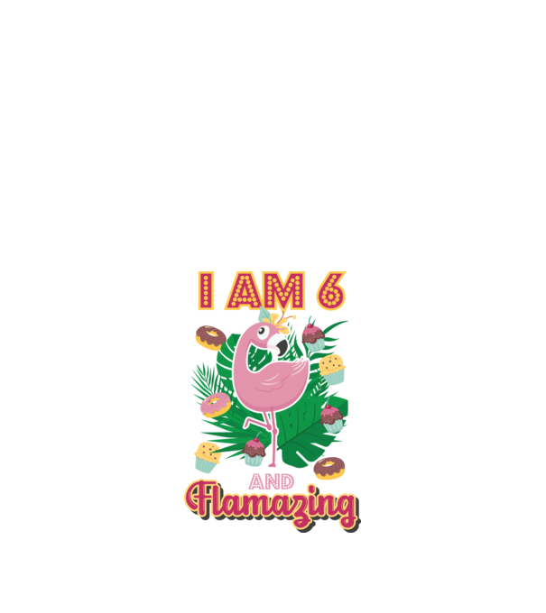 FLAMAZING Birthday 6 Years old model alb pe tricou