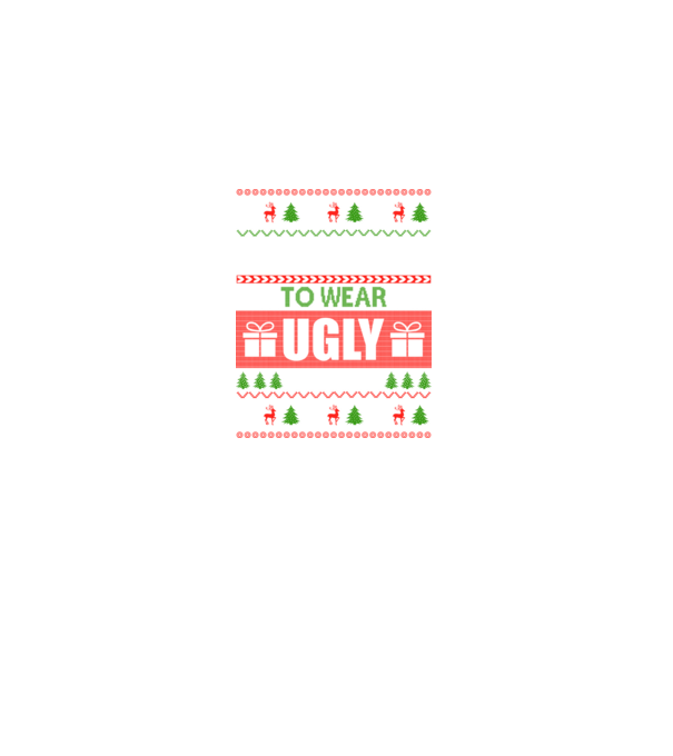 Too Cute for ugly sweater model negru pe tricou