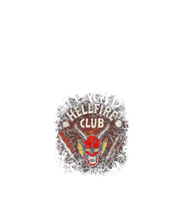 hellfire club stranger things model negru pe tricou