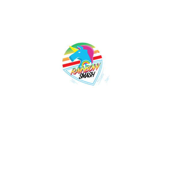 Rainbow smash model negru pe tricou