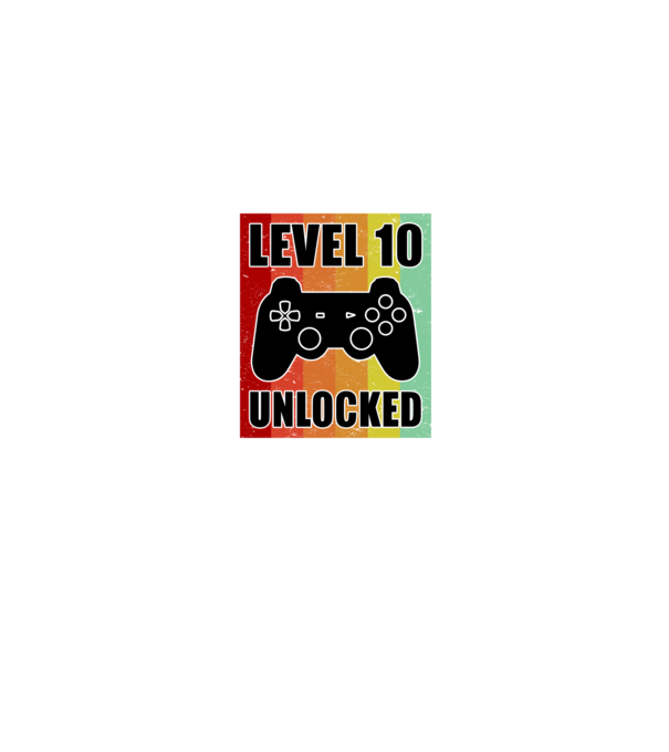 level 10 unlocked retro gamer model negru pe tricou