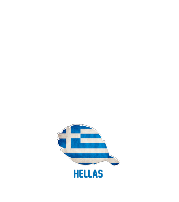 Steag grecesc model alb pe tricou