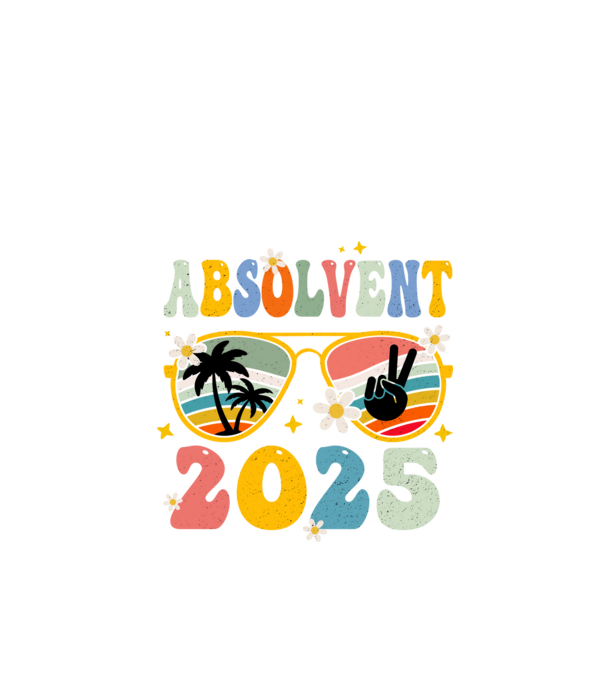 Absolvent 2025 model negru pe tricou