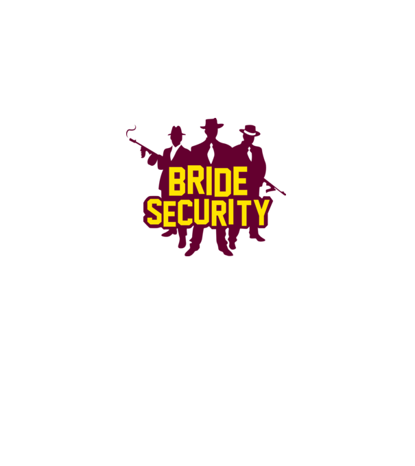 Bride Security model alb pe tricou