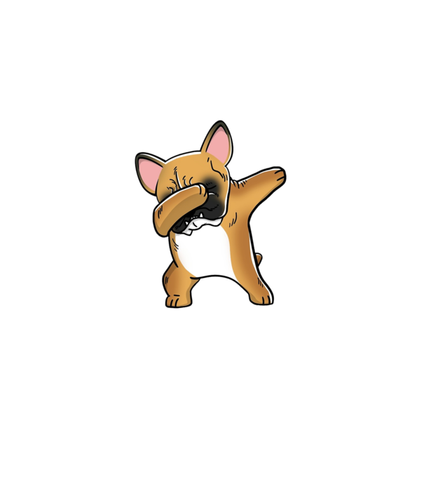 Buldog francez DAB model negru pe tricou
