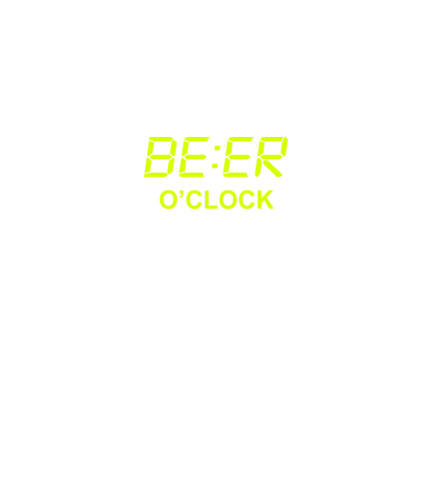 'Beer o'' clock' model negru pe tricou