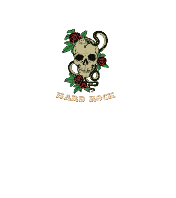Hard Rock 1 model alb pe tricou